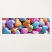 Colorful Candy Love Hearts Yogamat (Achterkant (horizontaal))
