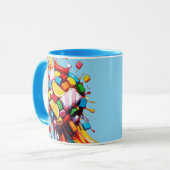 Colorful Candy Sphere Mug | Sweet & Fun Coffee Cup Mok (Voorkant links)