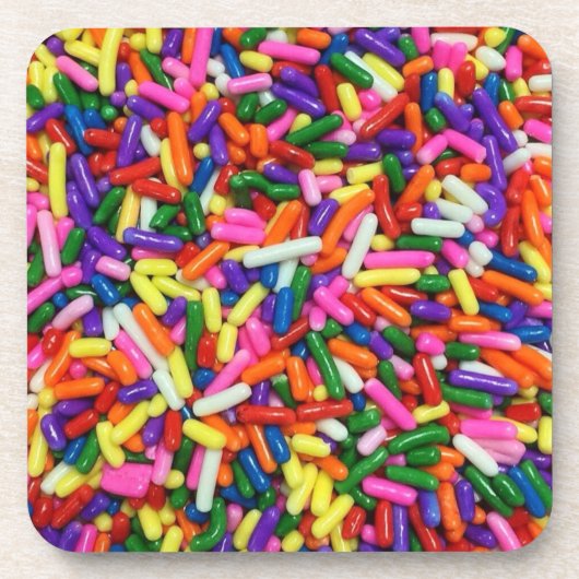 Colorful Candy Sprinkles Bier Onderzetter (Voorkant)
