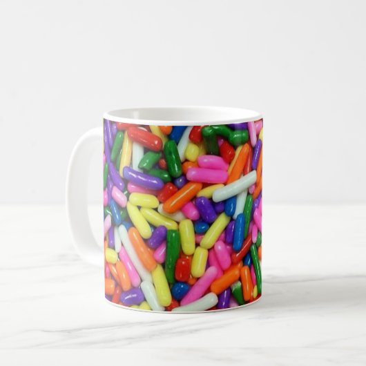 Colorful Candy Sprinkles Koffiemok (Voorkant links)