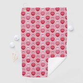 colorful candy Valentine's day heart pattern Golfhanddoek (Insitu)
