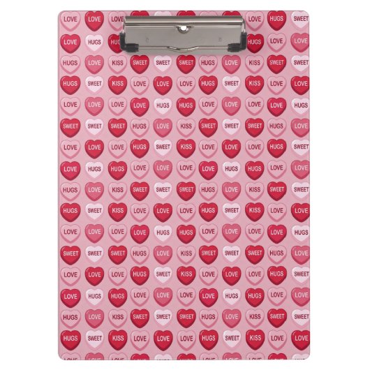 colorful candy Valentine's day heart pattern Klembord (Voorkant)
