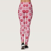 colorful candy Valentine's day heart pattern Leggings (Achterkant)