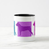 Colorful Cane Corso Silhouettes Mok (Midden)