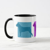 Colorful Cane Corso Silhouettes Mok (Links)