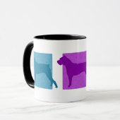 Colorful Cane Corso Silhouettes Mok (Voorkant links)