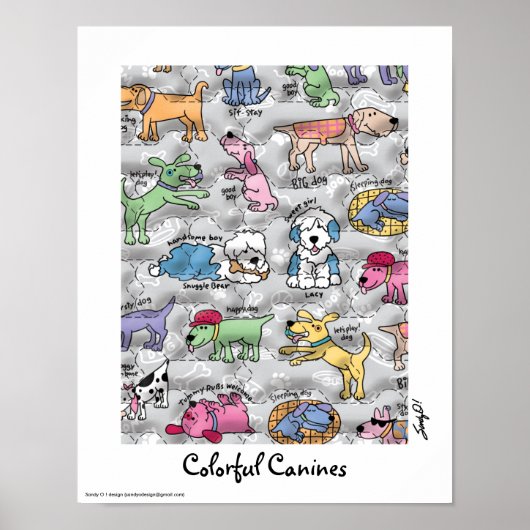 Colorful Canines Poster (Voorkant)