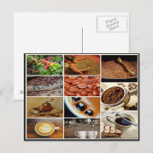 Colorful cappuccino koffiecafé drink collage briefkaart (Voorkant / Achterkant)