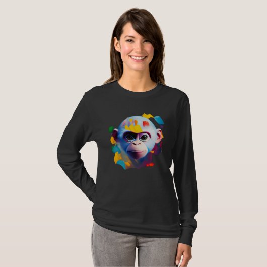 Colorful Capuchin Monkey  1 T-shirt (Voorkant volledig)