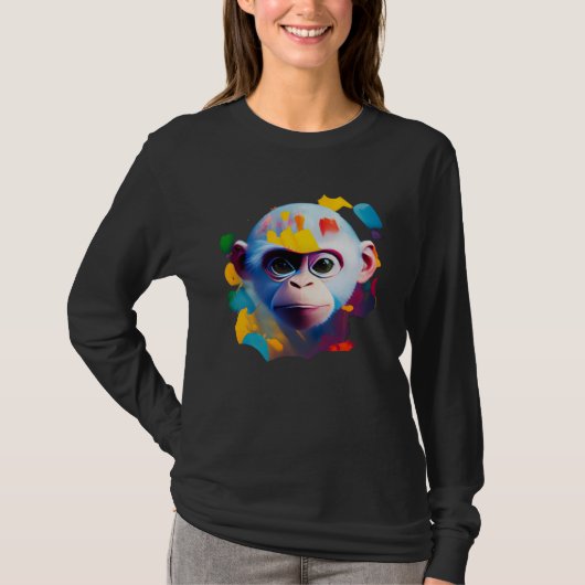 Colorful Capuchin Monkey  1 T-shirt (Voorkant)