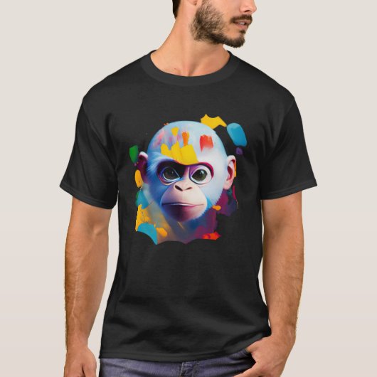 Colorful Capuchin Monkey  1 T-shirt (Voorkant)