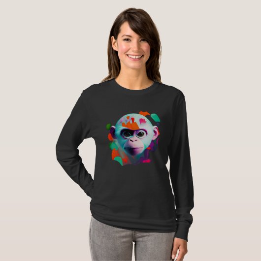 Colorful Capuchin Monkey T-shirt (Voorkant volledig)