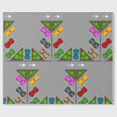 Colorful Car Parking Cadeaupapier (Vlak)