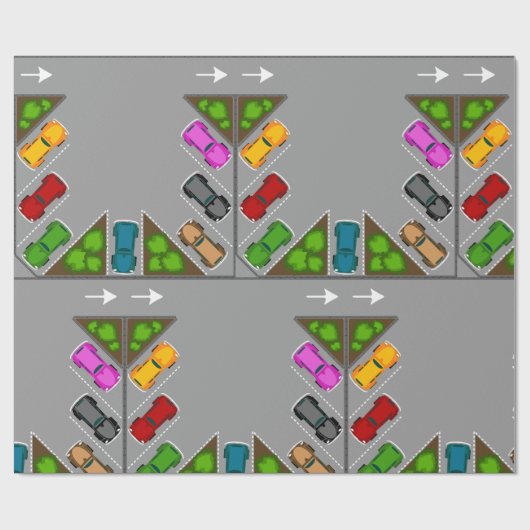 Colorful Car Parking Cadeaupapier (Vlak)