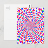 Colorful Card Suits Vortex Briefkaart (Voorkant / Achterkant)