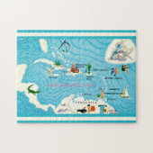 Colorful Caribbean Map Legpuzzel (Horizontaal)