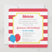 Colorful Carnaval Thlead Kids Birthday Party Kaart (Achterkant)