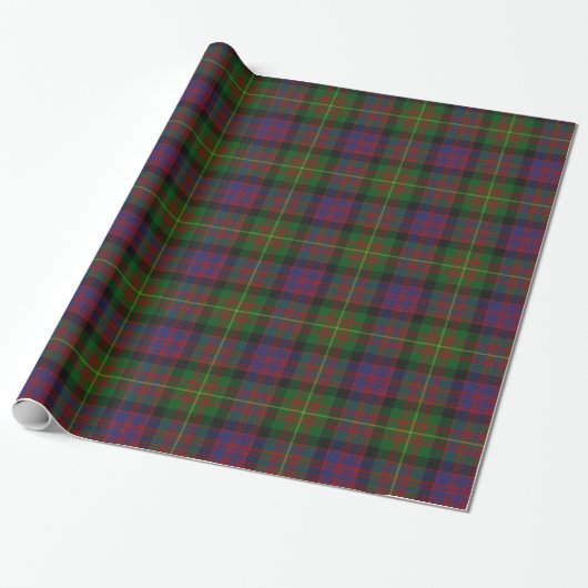 Colorful Carnegie Tartan Pset Wrappapier Cadeaupapier (Uitgerold)