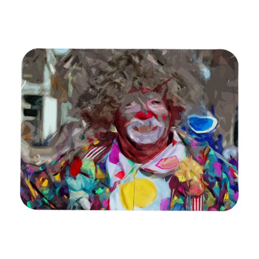 Colorful Carnival Clown Abstract Impressionisme Magneet (Horizontaal)