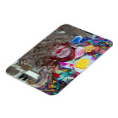 Colorful Carnival Clown Abstract Impressionisme Magneet (Linkerzijde)