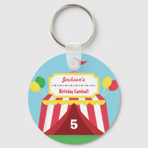 Colorful Carnival Kids Birthday Party Sleutelhange Sleutelhanger