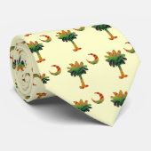 Colorful Carolina Palmetto & Crescent Stropdas (Opgerold)