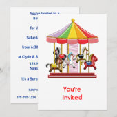 Colorful Carousel Kaart (Voorkant / Achterkant)