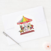 Colorful Carousel Ronde Sticker (Envelop)