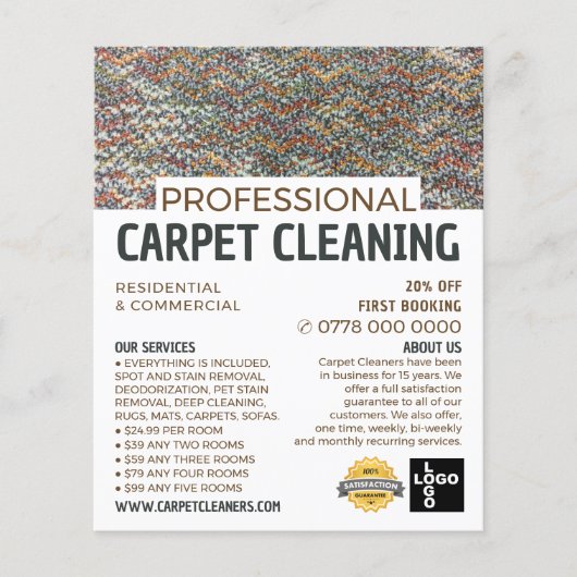 Colorful Carpet, tapijtreiniger, reinigingsservice Flyer (Voorkant)