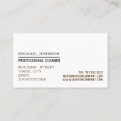 Colorful Carpet, tapijtreiniger, reinigingsservice Visitekaartje (Achterkant)