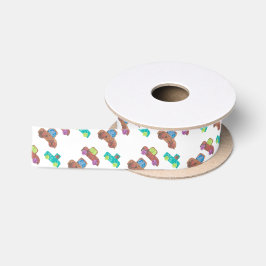 Colorful Cars Ribbon Satijnen Lint