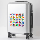 Colorful Cartoon Bird Sticker Set (Koffer)