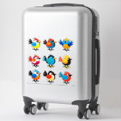 Colorful Cartoon Bird Sticker Set (Koffer)