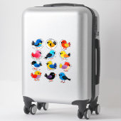 Colorful Cartoon Bird Sticker Set (Koffer)