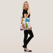 Colorful Cartoon Cats Tote Bag – Cute & Playful (Op model)