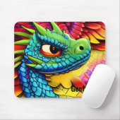 Colorful Cartoon Dragon Muismat (Met muis)