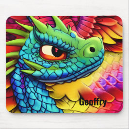 Colorful Cartoon Dragon Muismat