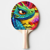 Colorful Cartoon Dragon Tafeltennisbatje (Voorkant)