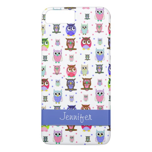 Colorful Cartoon Eigenaar iPhone 7 Plus Hoesje (Achterkant)