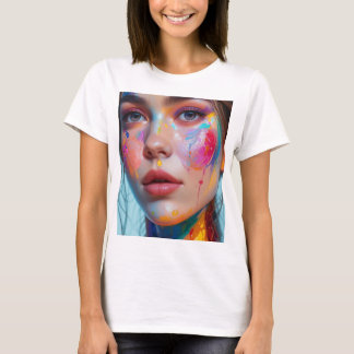 Colorful Cartoon Face sweater for women T-shirt