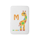 Colorful Cartoon Giraffe Monogram Badmat (Voorkant Verticaal)