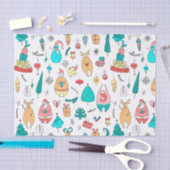 Colorful Cartoon-kerstdierentuin Tissuepapier (Craft)