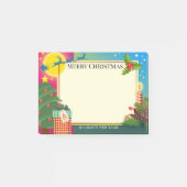 Colorful Cartoon Kerstpost Het merkt op Post-it® Notes (Voorkant)