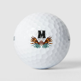 Colorful Cartoon Lionfish Monogram Golfballen