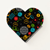 Colorful Casino Icons Notitieboek (Achterkant)