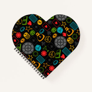 Colorful Casino Icons Notitieboek