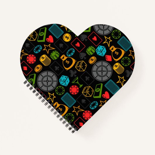 Colorful Casino Icons Notitieboek (Voorkant)