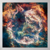 Colorful Cassiopeia A | Supernova | JWST Poster (Voorkant)