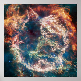 Colorful Cassiopeia A | Supernova | JWST Poster