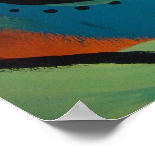 Colorful Cat Abstract Poster (Hoek)